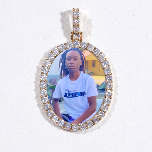 3D Oval Custom Picture Pendant