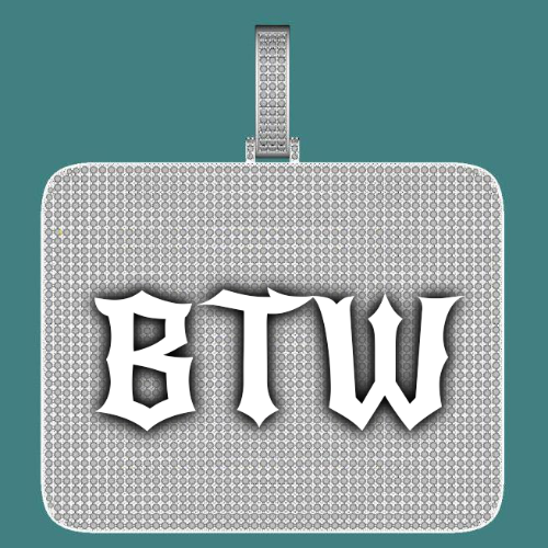 CUSTOM LETTER NECKLACE 3D BIG SQUARE