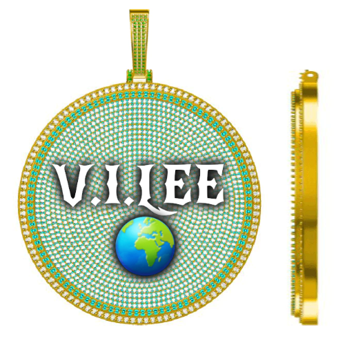 CUSTOM LETTER NECKLACE 3D BIG DISC