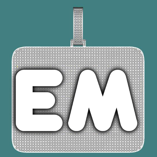 CUSTOM LETTER NECKLACE 3D BIG SQUARE