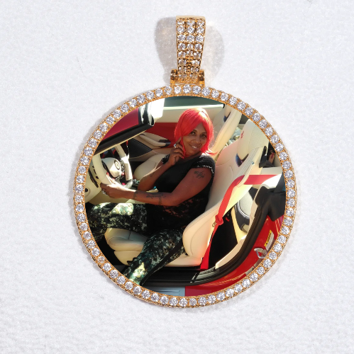 MEDIUM 3D CIRCLE CUSTOM PICTURE PENDANT