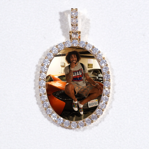 3D Oval Custom Picture Pendant