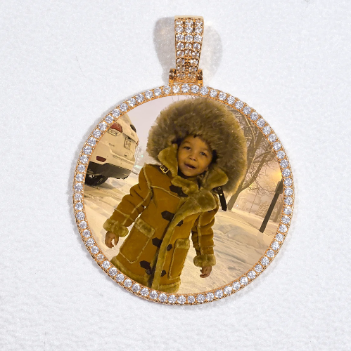 MEDIUM 3D CIRCLE CUSTOM PICTURE PENDANT