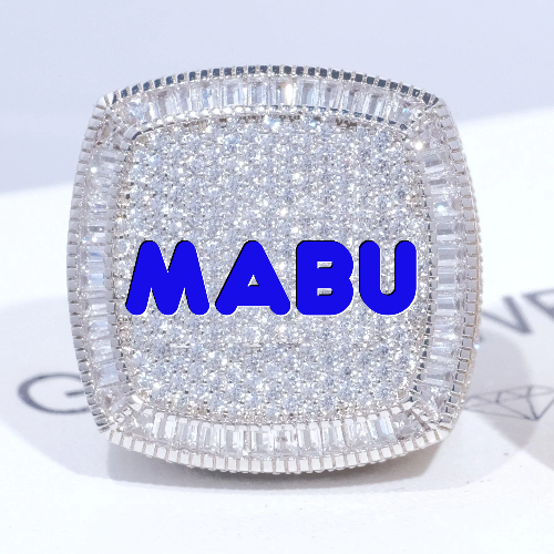 CUSTOM LETTER 3D ICED RING