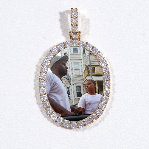 3D Oval Custom Picture Pendant