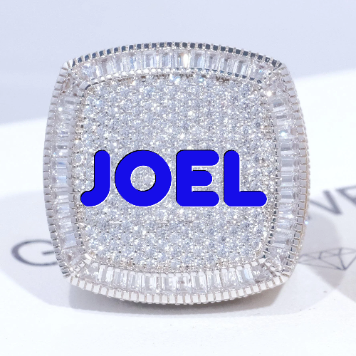 CUSTOM LETTER 3D ICED RING