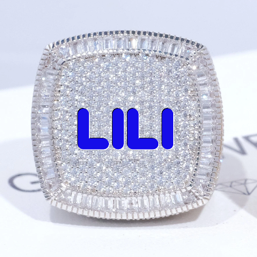 CUSTOM LETTER 3D ICED RING