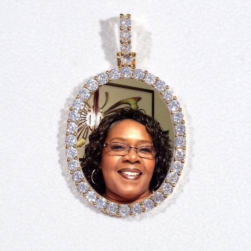 3D Oval Custom Picture Pendant