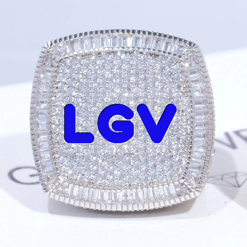 CUSTOM LETTER 3D ICED RING