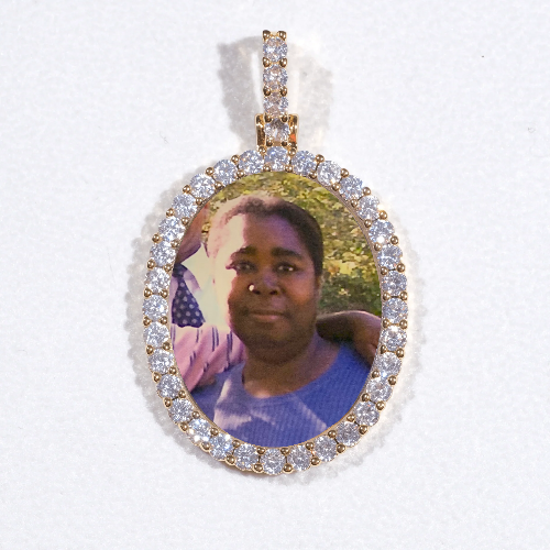 3D Oval Custom Picture Pendant