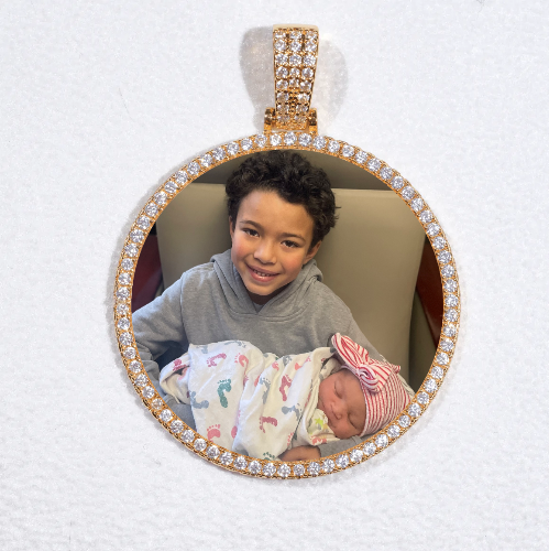 MEDIUM 3D CIRCLE CUSTOM PICTURE PENDANT