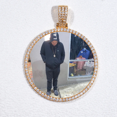 MEDIUM 3D CIRCLE CUSTOM PICTURE PENDANT