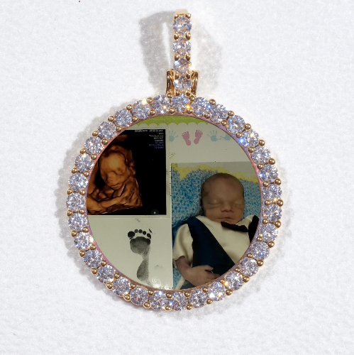 3D CIRCLE CUSTOM PICTURE PENDANT SMALL SIZE