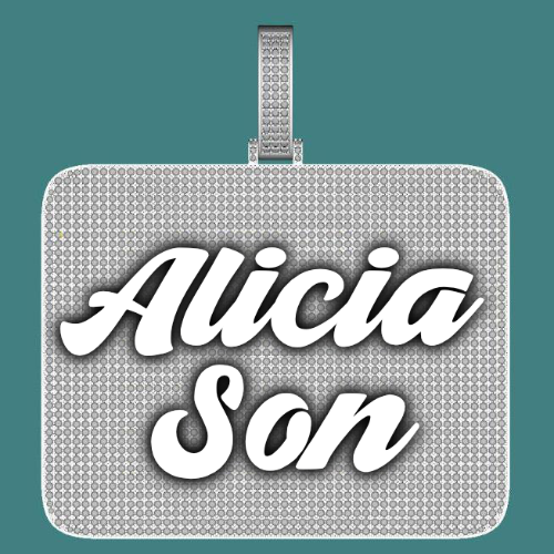 CUSTOM LETTER NECKLACE 3D BIG SQUARE