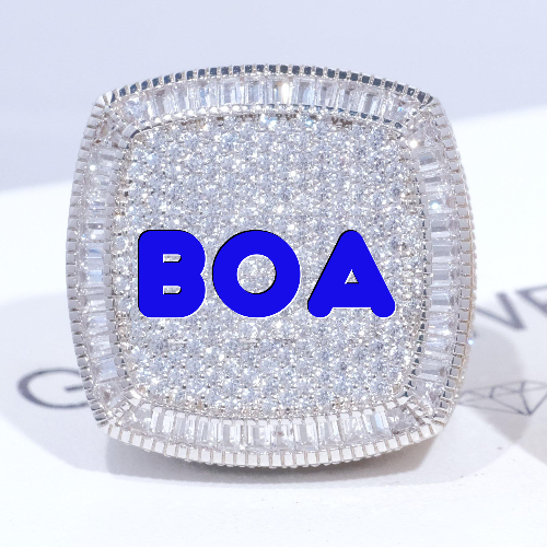 CUSTOM LETTER 3D ICED RING