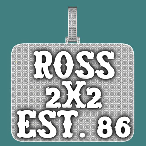 CUSTOM LETTER NECKLACE 3D BIG SQUARE
