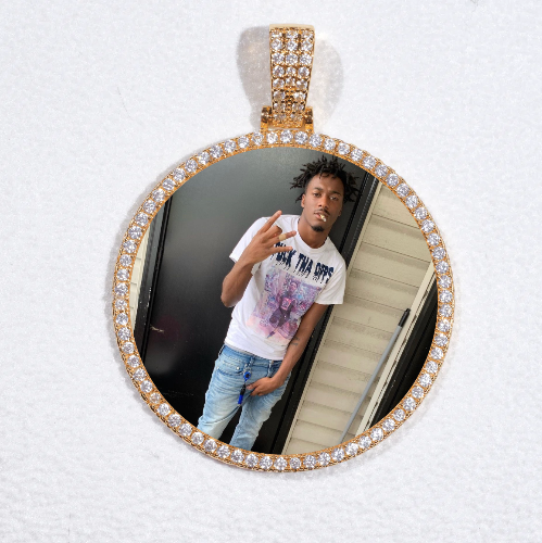 MEDIUM 3D CIRCLE CUSTOM PICTURE PENDANT