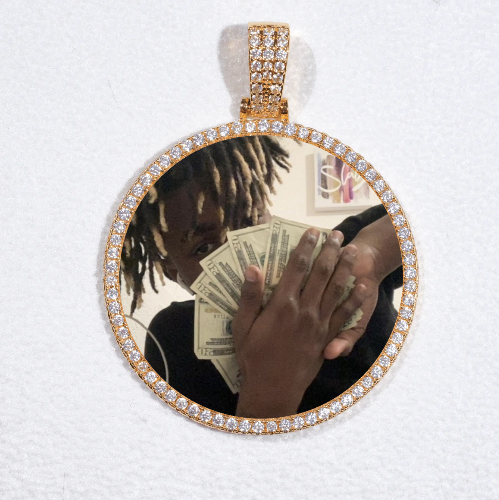 MEDIUM 3D CIRCLE CUSTOM PICTURE PENDANT