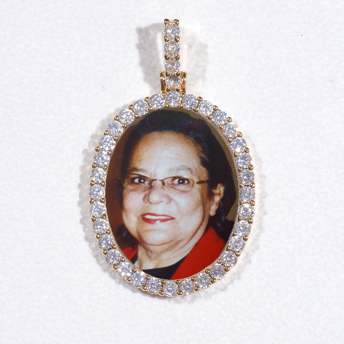 3D Oval Custom Picture Pendant