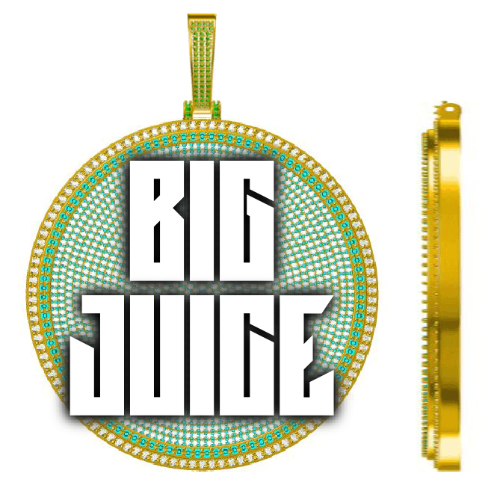 CUSTOM LETTER NECKLACE 3D BIG DISC