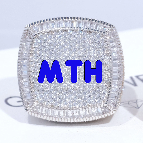 CUSTOM LETTER 3D ICED RING