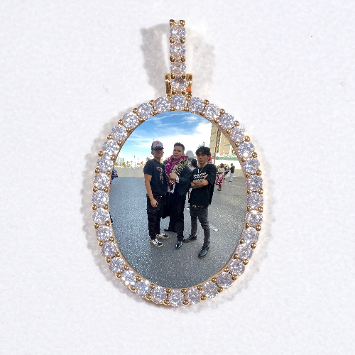3D Oval Custom Picture Pendant