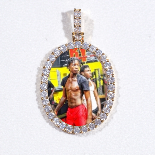 3D Oval Custom Picture Pendant