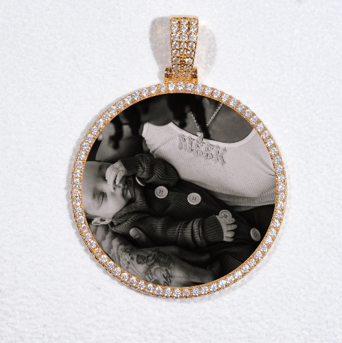 MEDIUM 3D CIRCLE CUSTOM PICTURE PENDANT