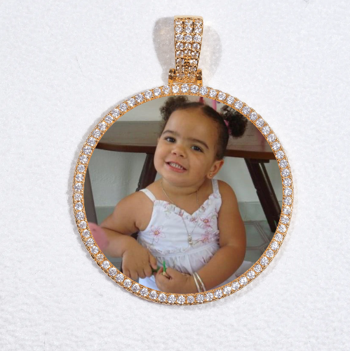MEDIUM 3D CIRCLE CUSTOM PICTURE PENDANT