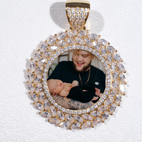 Large 3D Wheat Ear Custom Picture Pendant