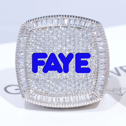 CUSTOM LETTER 3D ICED RING