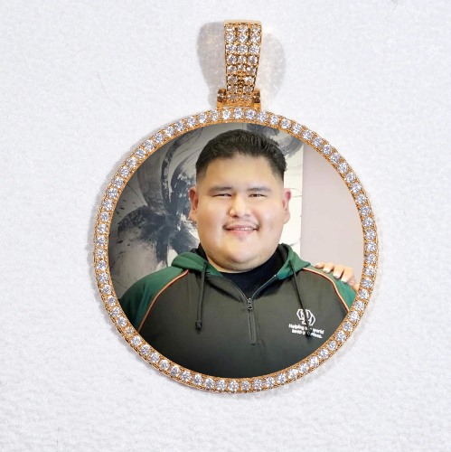 MEDIUM 3D CIRCLE CUSTOM PICTURE PENDANT