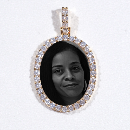 3D Oval Custom Picture Pendant