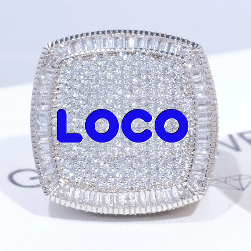 CUSTOM LETTER 3D ICED RING