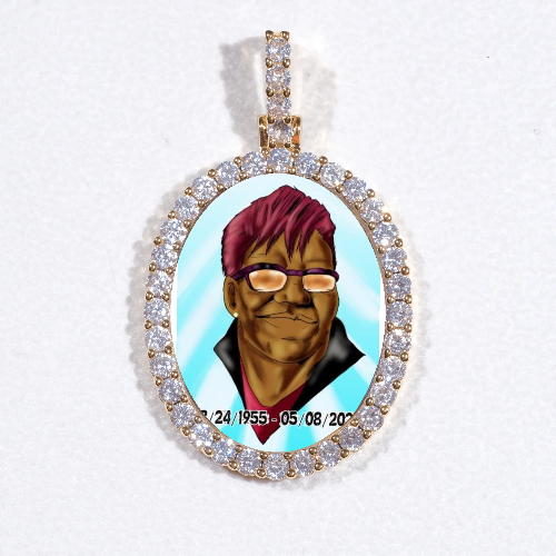 3D Oval Custom Picture Pendant
