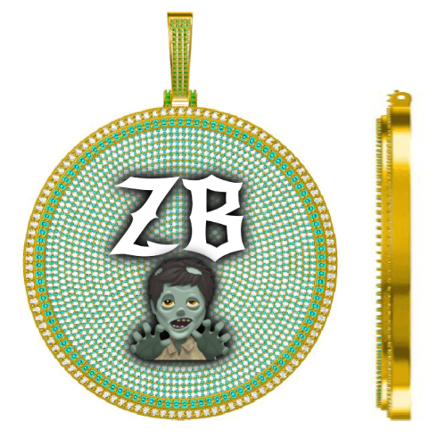 CUSTOM LETTER NECKLACE 3D BIG DISC