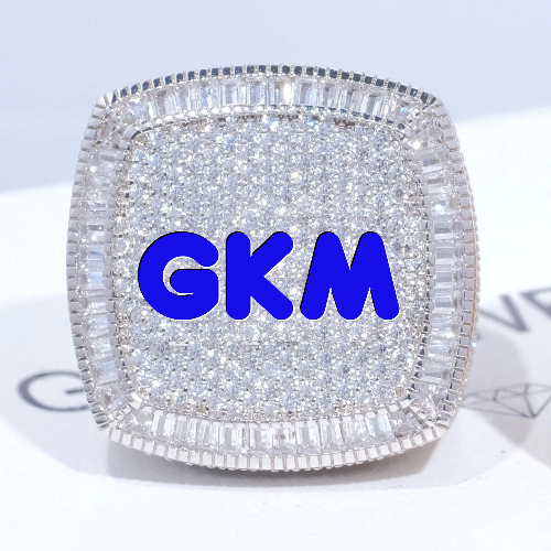CUSTOM LETTER 3D ICED RING
