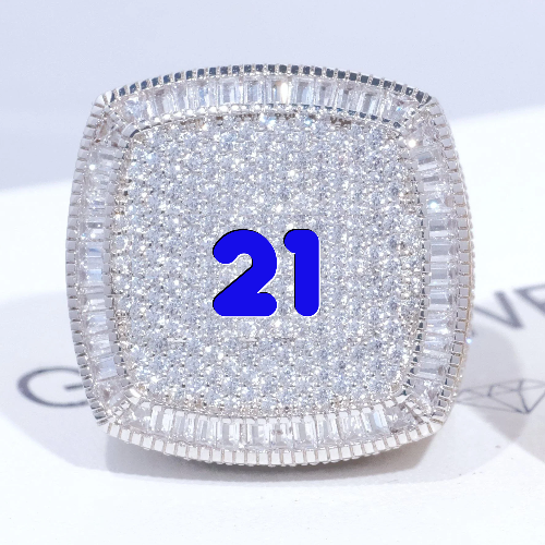 CUSTOM LETTER 3D ICED RING