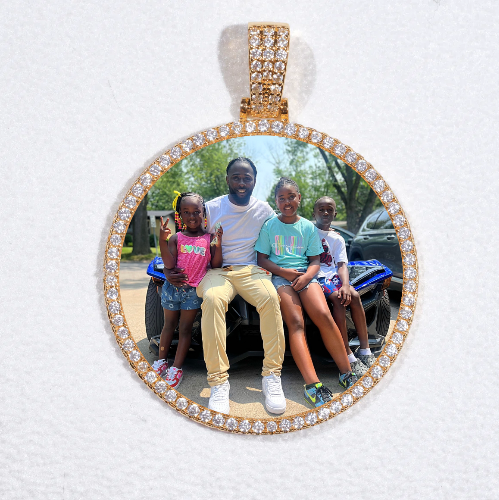 MEDIUM 3D CIRCLE CUSTOM PICTURE PENDANT