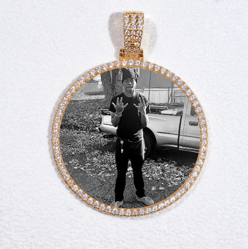 MEDIUM 3D CIRCLE CUSTOM PICTURE PENDANT