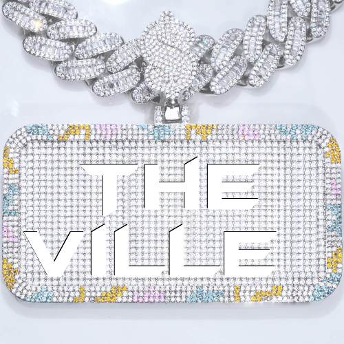 CUSTOM LETTER NECKLACE 3D COLORFUL SQUARE