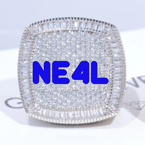 CUSTOM LETTER 3D ICED RING