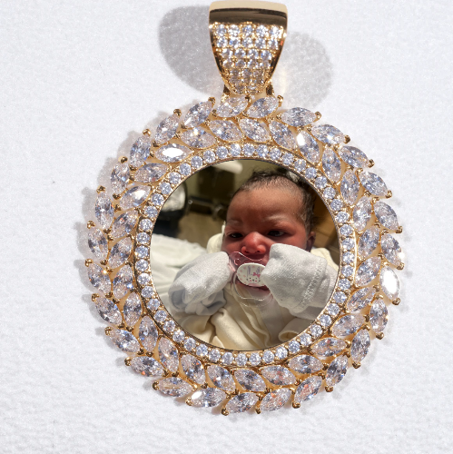 Large 3D Wheat Ear Custom Picture Pendant