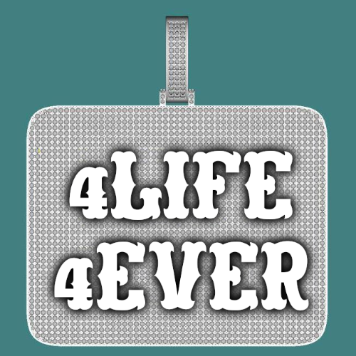 CUSTOM LETTER NECKLACE 3D BIG SQUARE