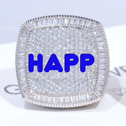 CUSTOM LETTER 3D ICED RING