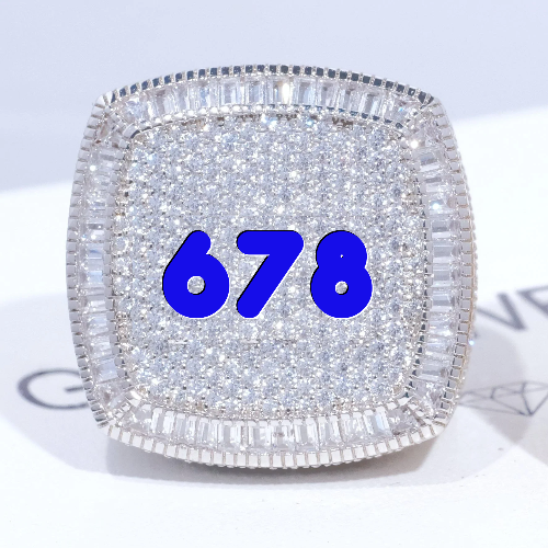 CUSTOM LETTER 3D ICED RING