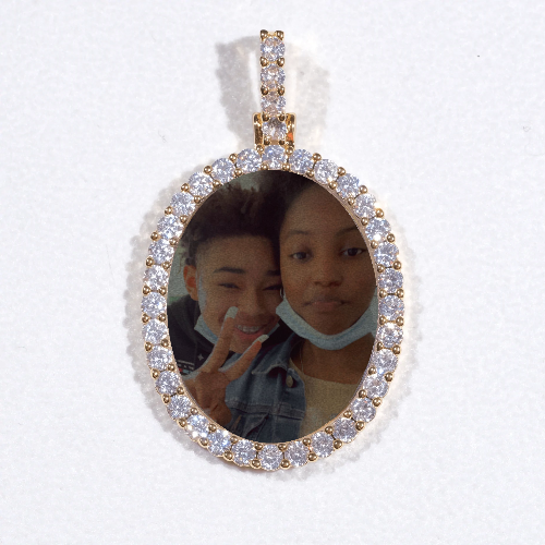 3D Oval Custom Picture Pendant