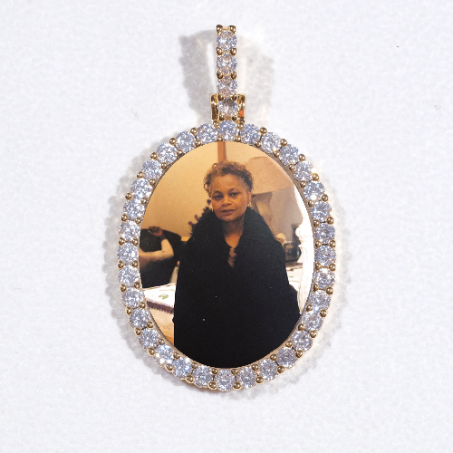 3D Oval Custom Picture Pendant