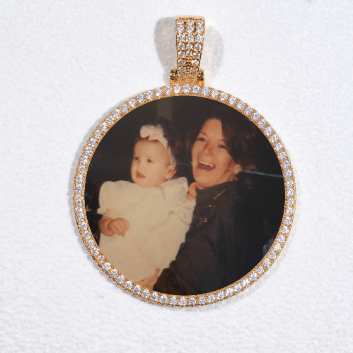 MEDIUM 3D CIRCLE CUSTOM PICTURE PENDANT
