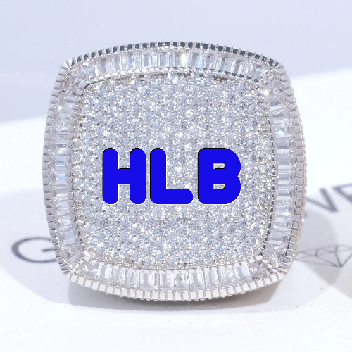 CUSTOM LETTER 3D ICED RING
